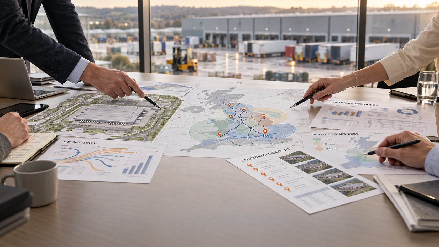 Network Modelling for UK Big Sheds